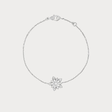 Lotus Pave Flower Bracelet