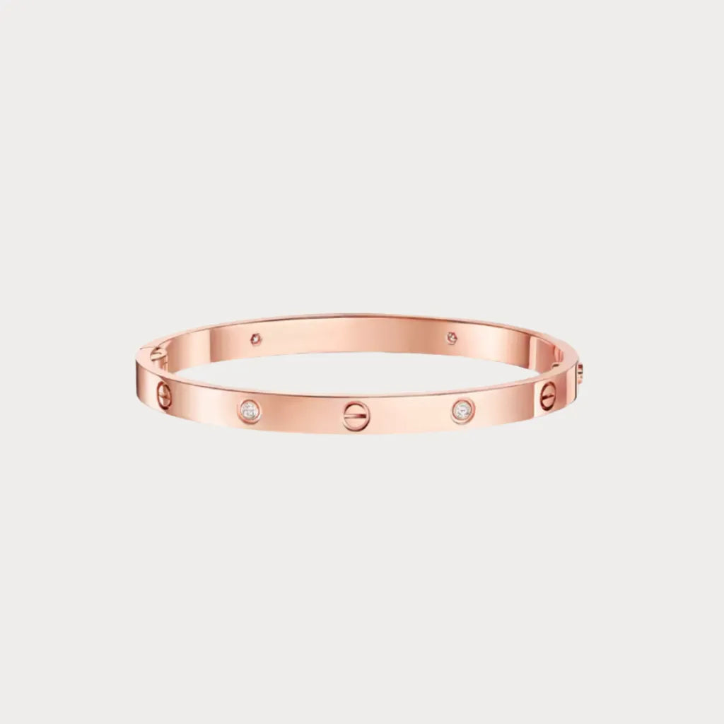 Love Bezel Detail Bangle Bracelet