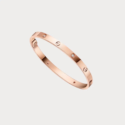 Love Bezel Detail Bangle Bracelet