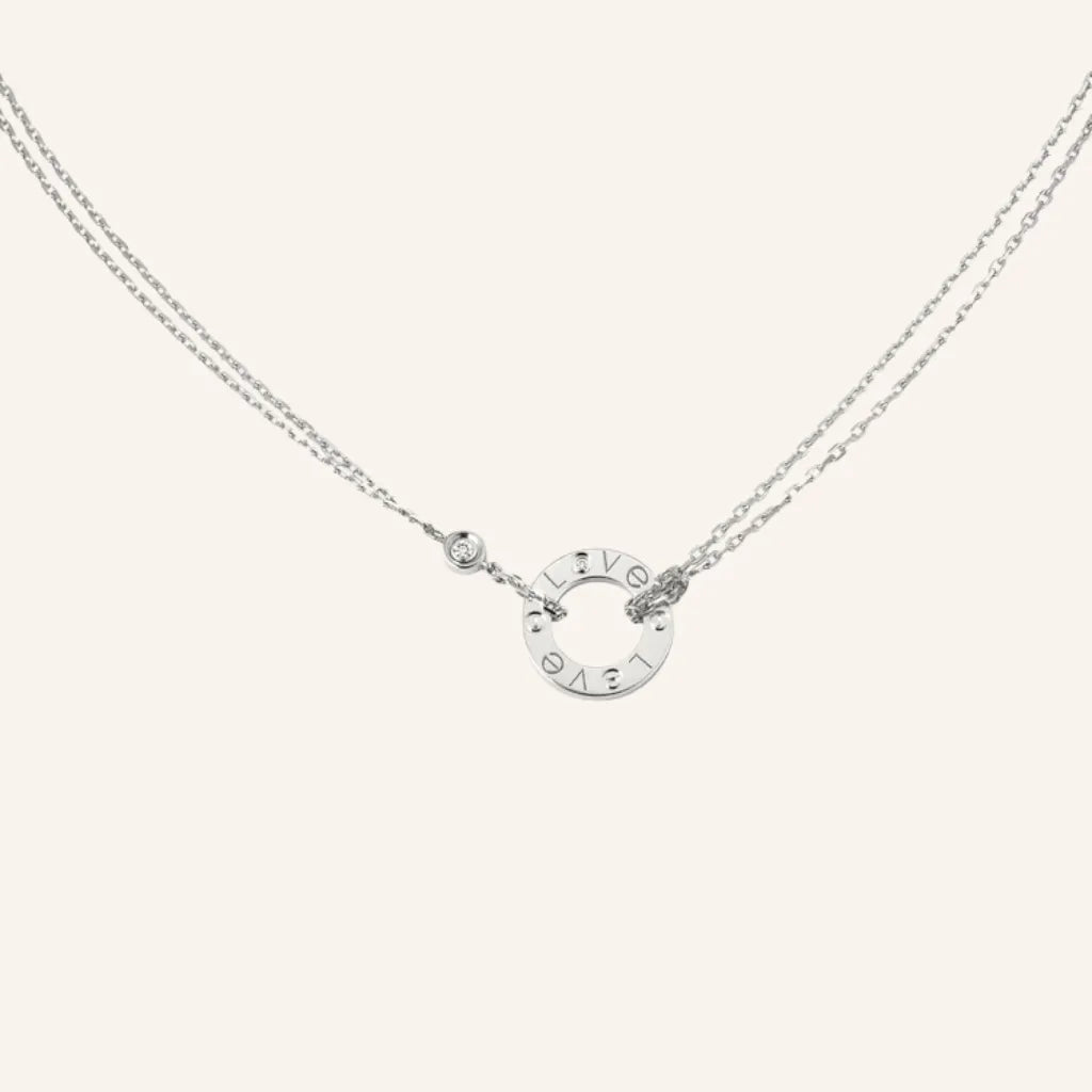 Love Circle Double Chain Necklace