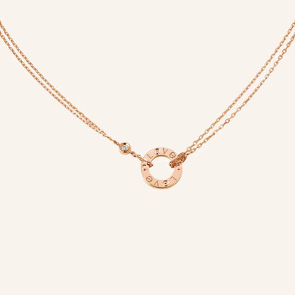 Love Circle Double Chain Necklace