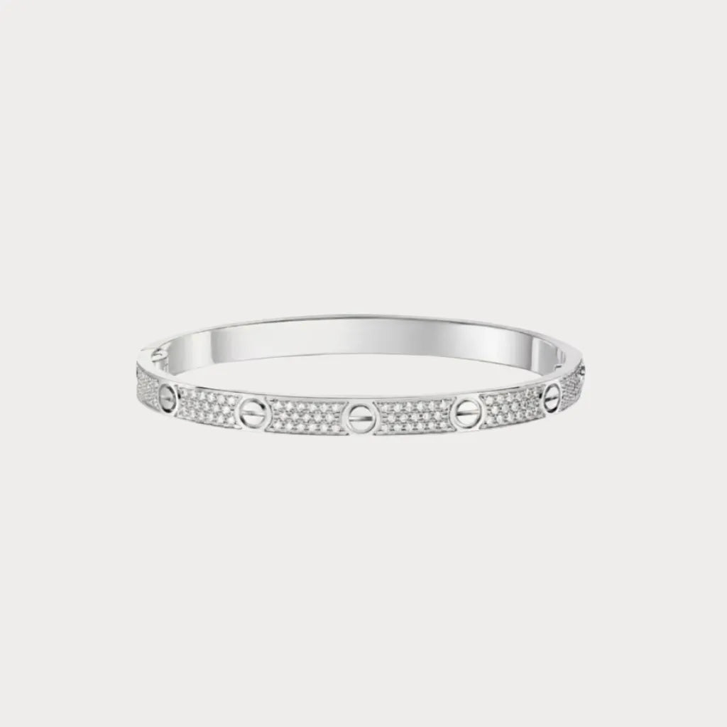 Love Crystal Detail Bangle Bracelet