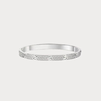 Love Crystal Detail Bangle Bracelet