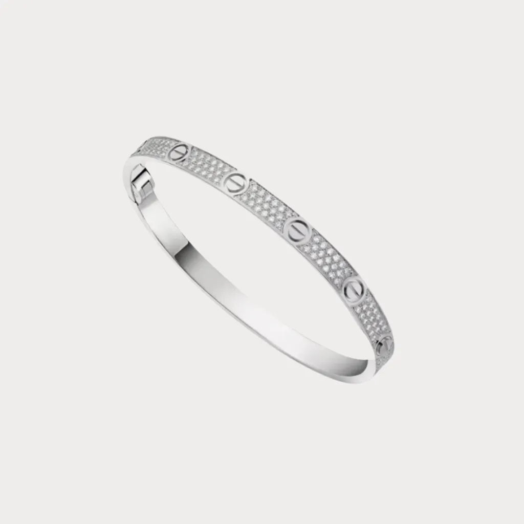 Love Crystal Detail Bangle Bracelet