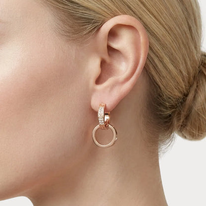 Love Double Circle Drop Earrings