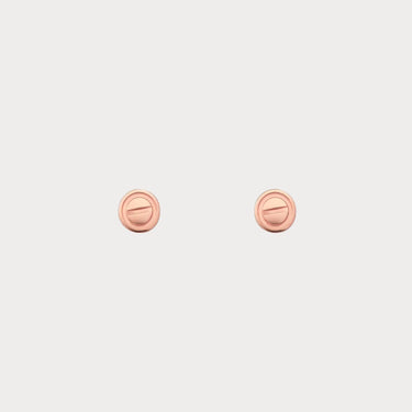 Love Grooved Disc Stud Earrings