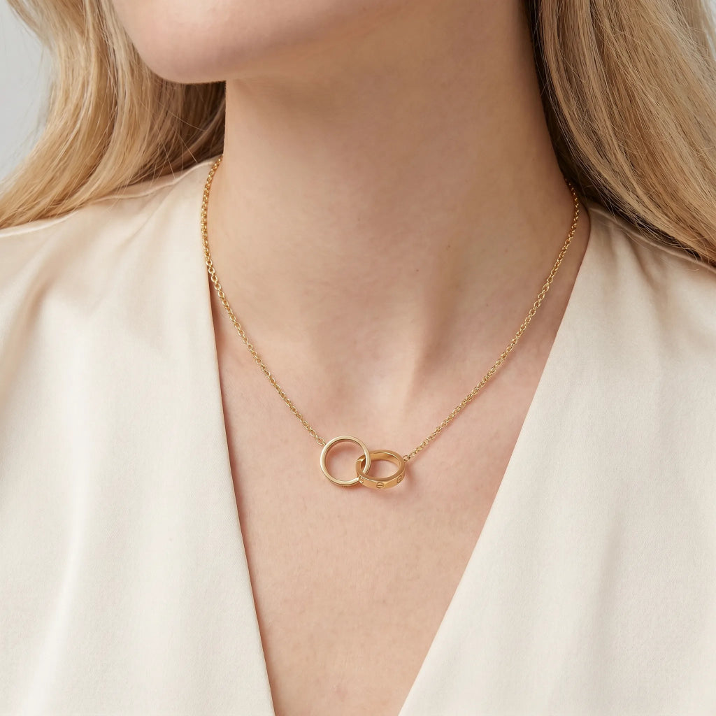 Love Interlocking Band Necklace