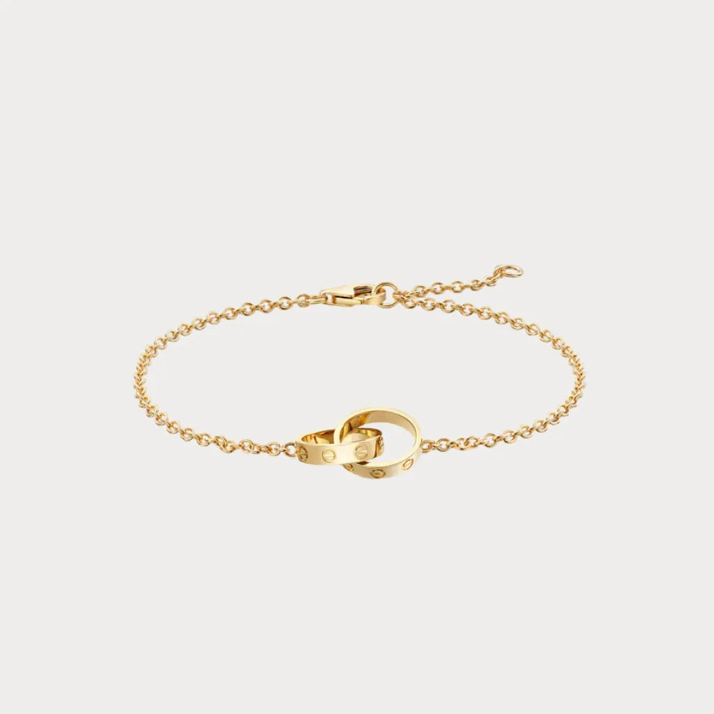 Love Interlocking Ring Chain Bracelet
