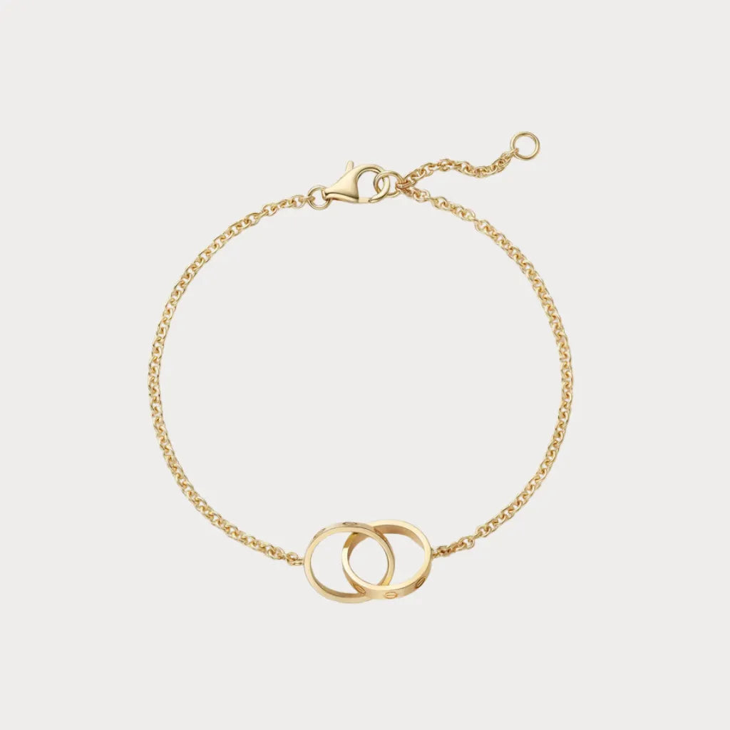 Love Interlocking Ring Chain Bracelet