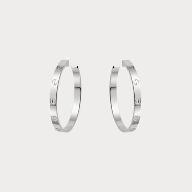 Love Large Screw Band Hoop Earrings
