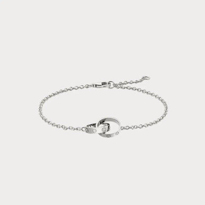 Love Linked Circle Chain Bracelet