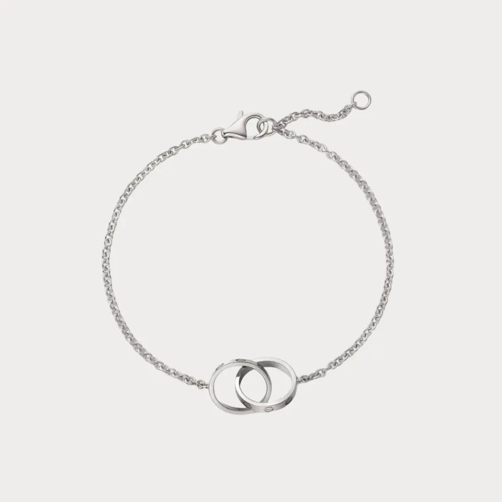 Love Linked Circle Chain Bracelet