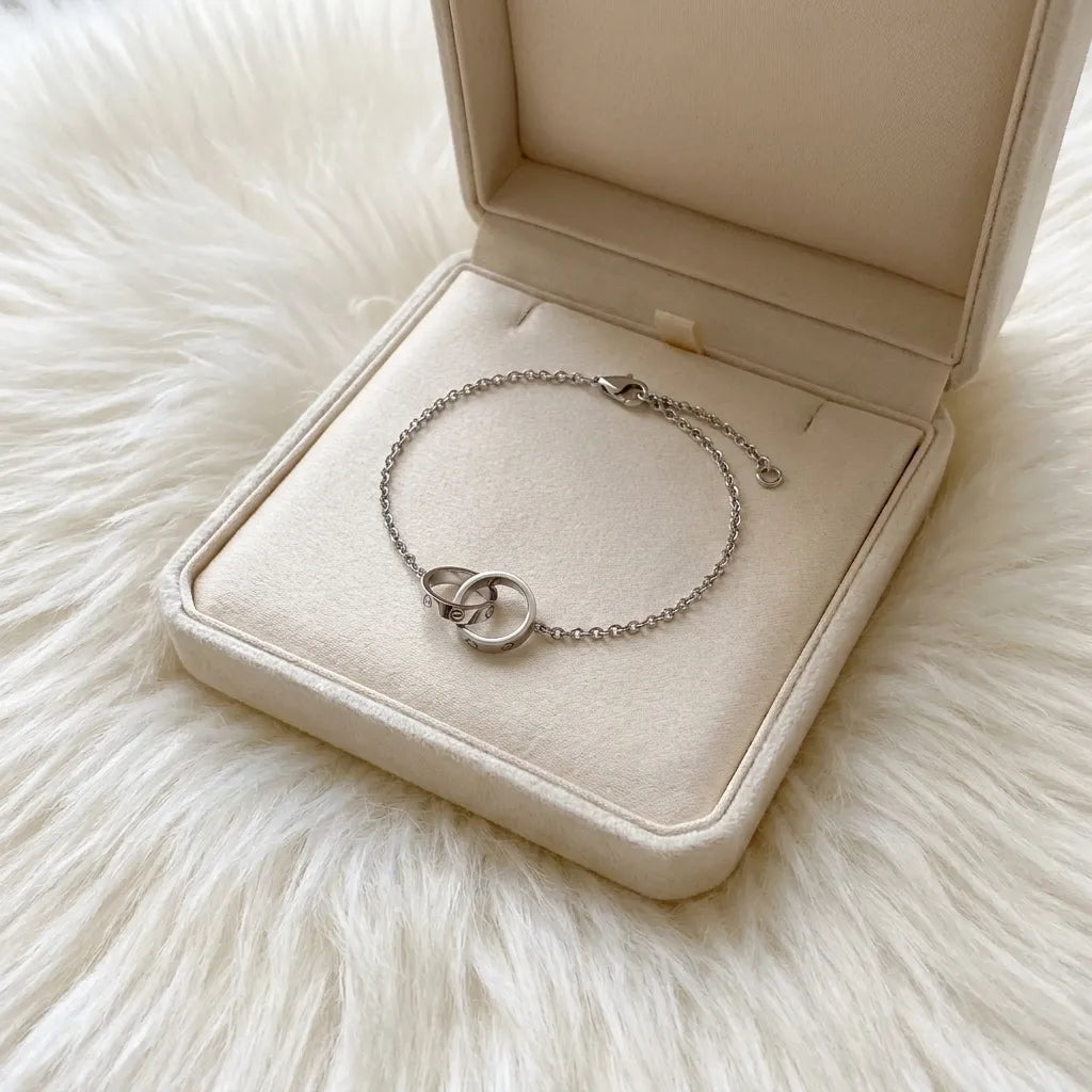 Love Linked Circle Chain Bracelet