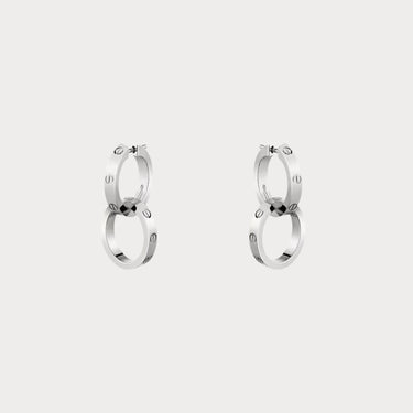Love Linked Hoop Drop Earrings