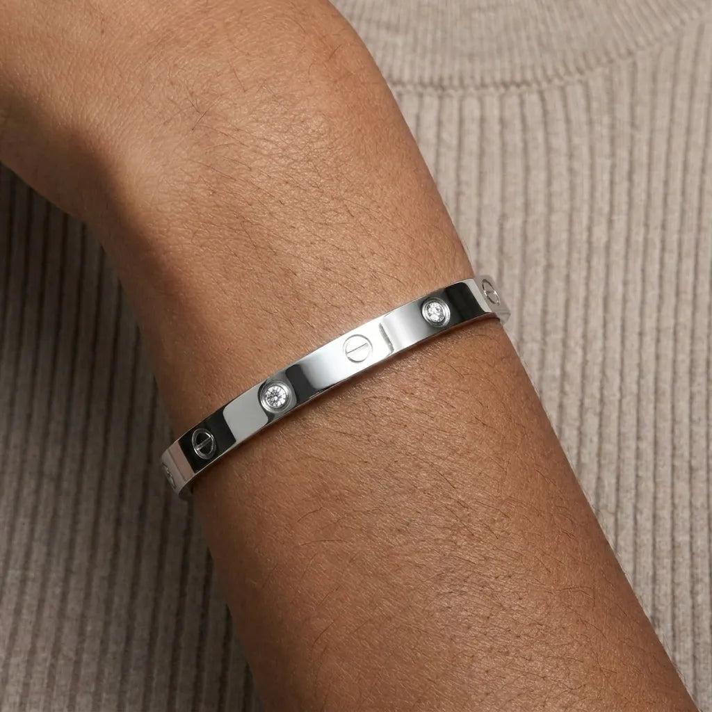Love Minimal Stone Bangle Bracelet