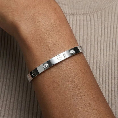 Love Minimal Stone Bangle Bracelet