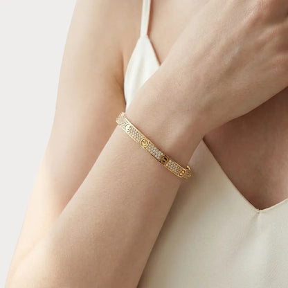 Love Pavé Accent Bangle Bracelet