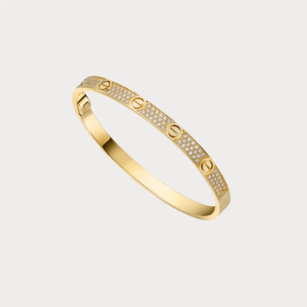 Love Pavé Accent Bangle Bracelet