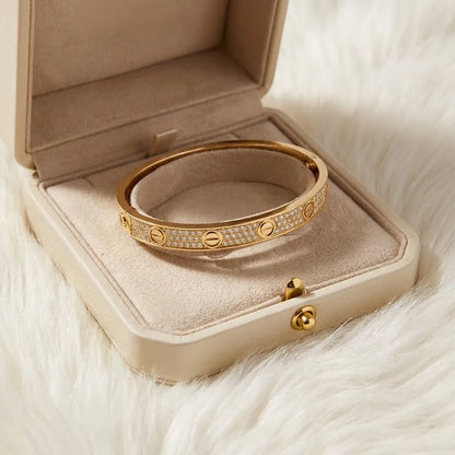 Love Pavé Accent Bangle Bracelet