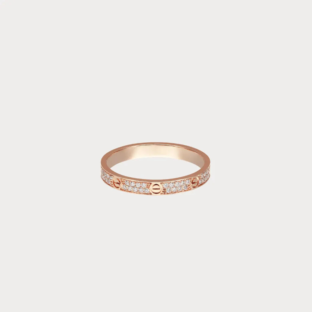 Love Pave Accent Screw Band Ring