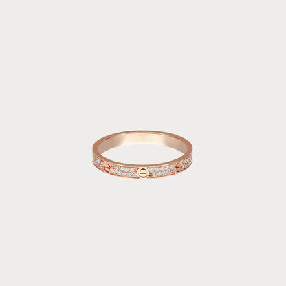 Love Pave Accent Screw Band Ring