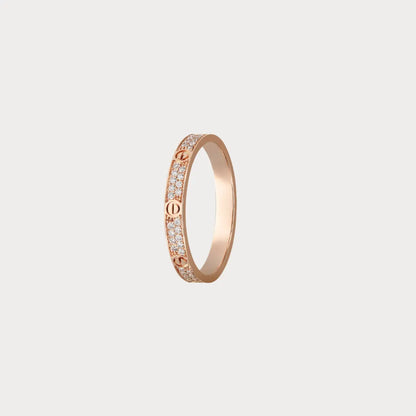 Love Pave Accent Screw Band Ring