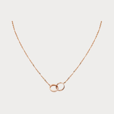 Love Pave Dual Ring Necklace