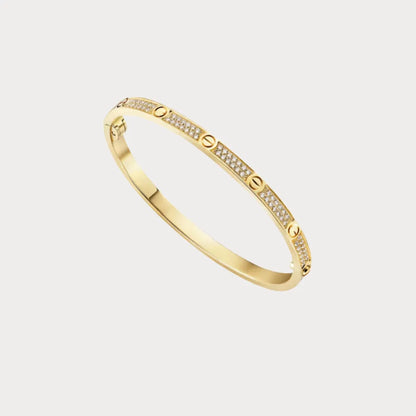 Love Pavé Line Bangle Bracelet