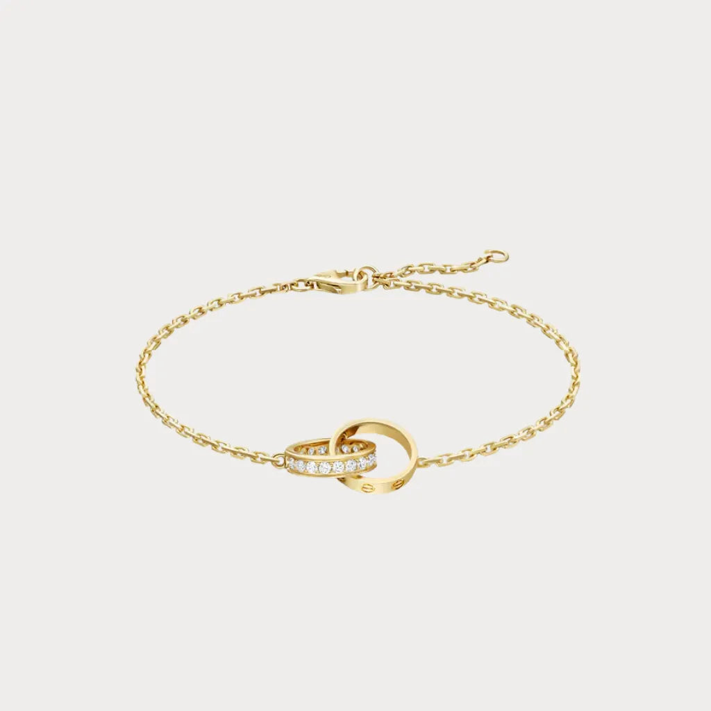Love Pavé Link Chain Bracelet