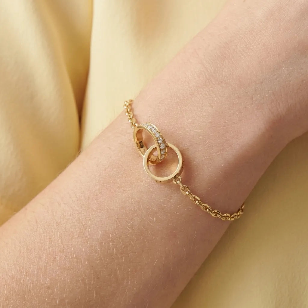 Love Pavé Link Chain Bracelet