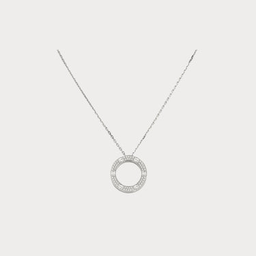 Love Pave Open Circle Necklace