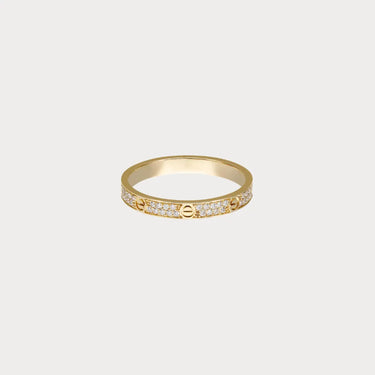 Love Pave Screw Band Ring
