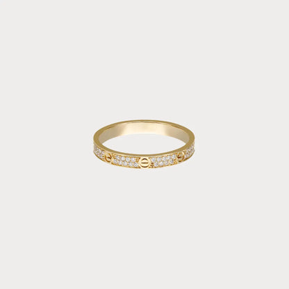Love Pave Screw Band Ring