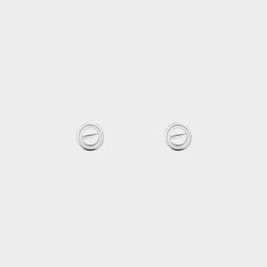 Love Round Screw Stud Earrings
