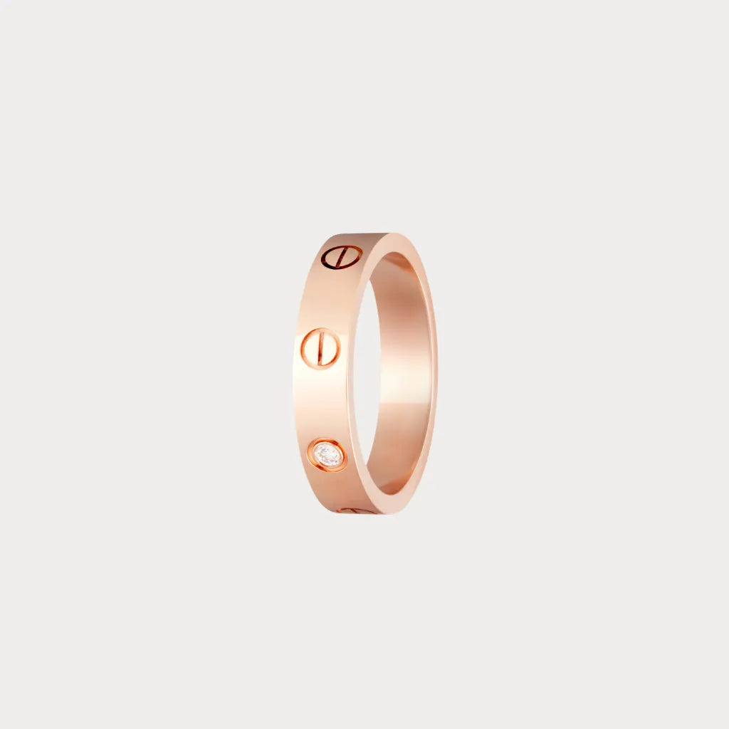 Love Screw Accent Band Ring