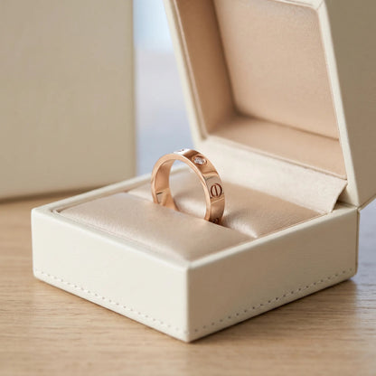 Love Screw Accent Band Ring