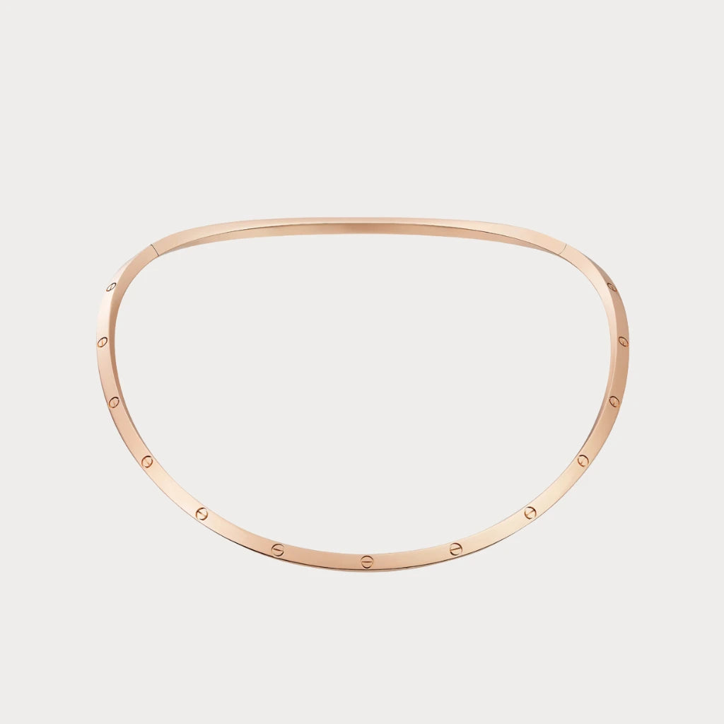 Love Screw Accent Collar Necklace