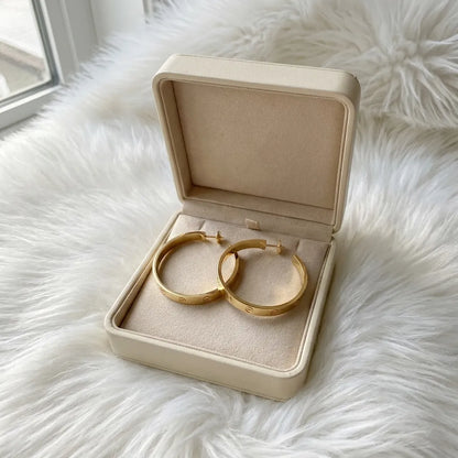 Love Screw Accent Hoop Earrings
