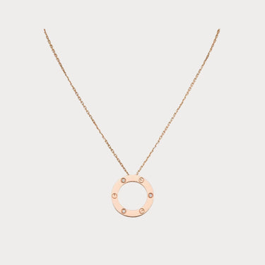 Love Screw Accent Pendant Necklace