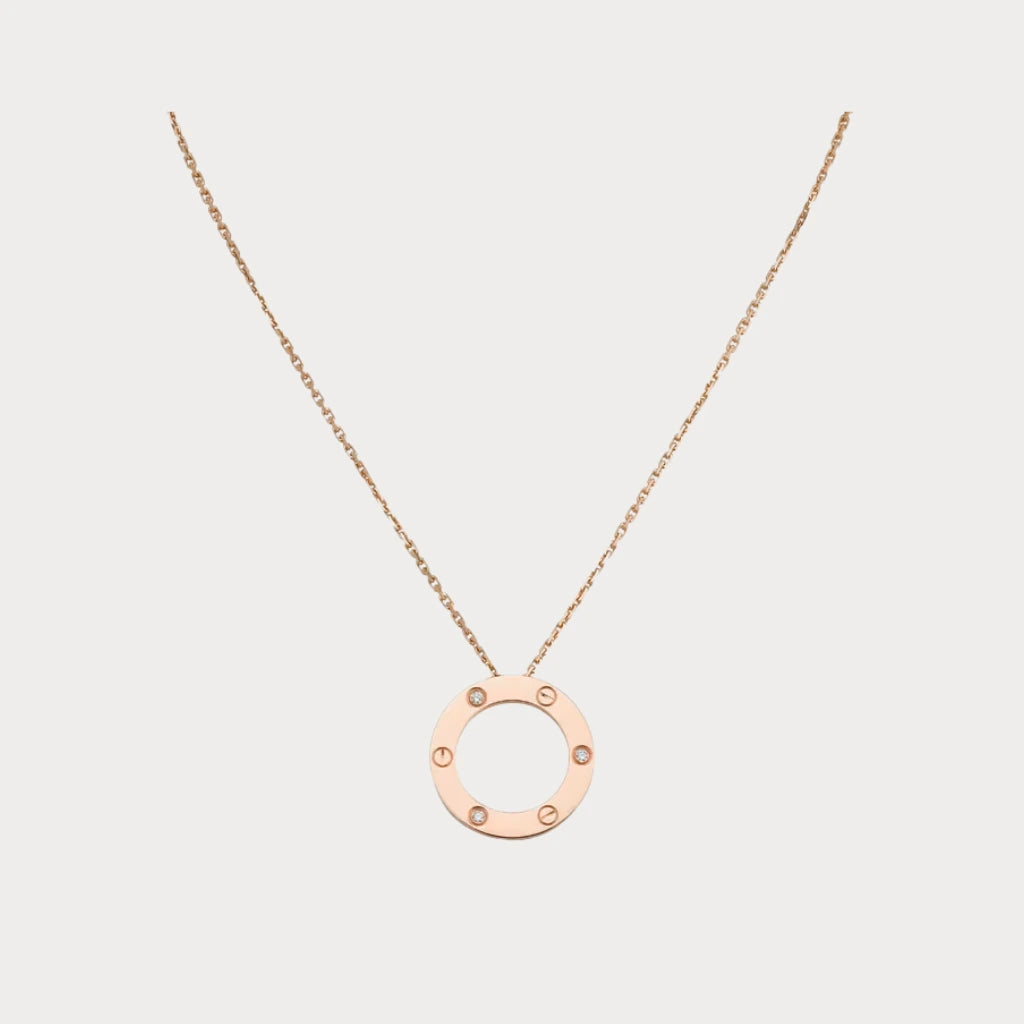 Love Screw Accent Pendant Necklace