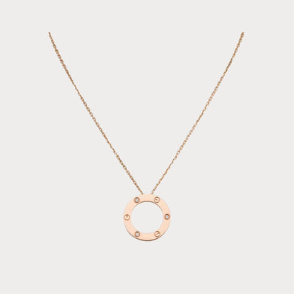 Love Screw Accent Pendant Necklace
