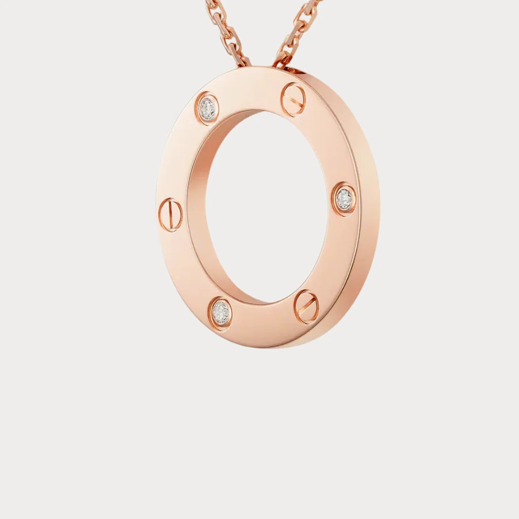 Love Screw Accent Pendant Necklace