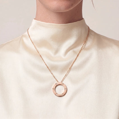 Love Screw Accent Pendant Necklace
