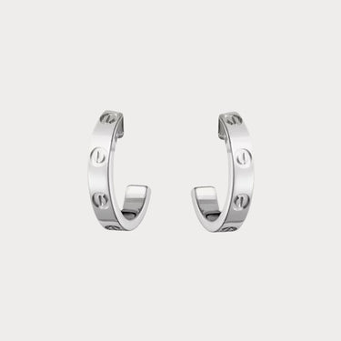 Love Screw Band Hoop Earrings