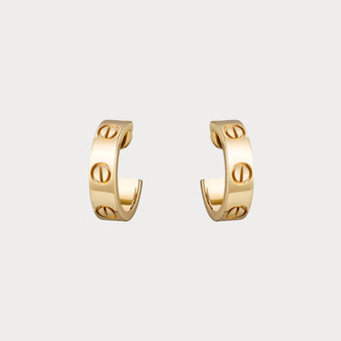 Love Screw Detail Hoop Earrings