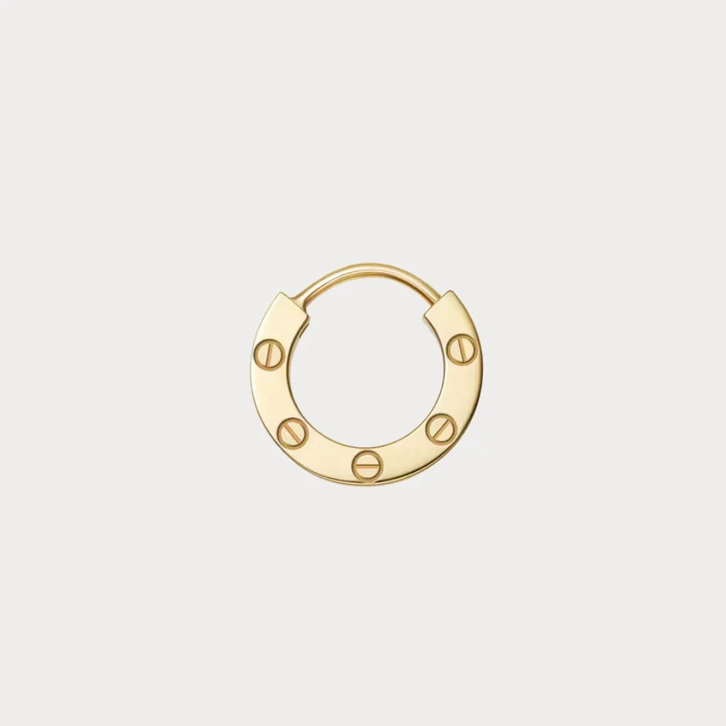 Love Screw Detail Huggie Earrings