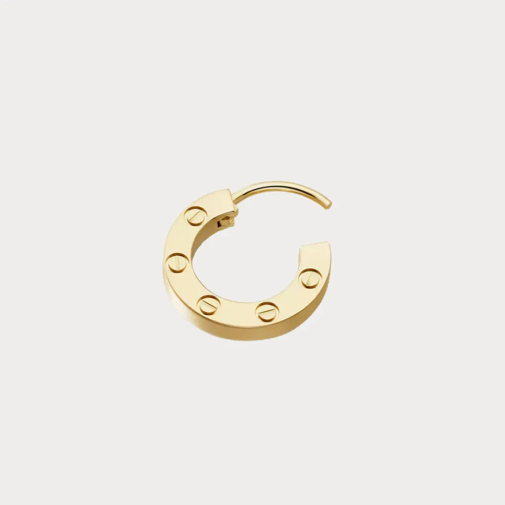 Love Screw Detail Huggie Earrings