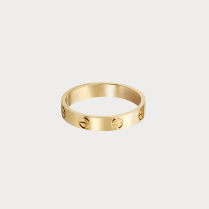 Love Screw Motif Band Ring