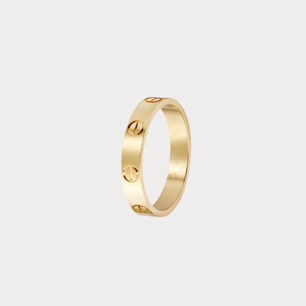 Love Screw Motif Band Ring