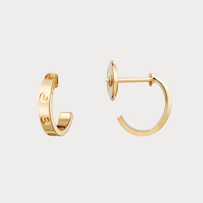 Love Screw Motif Hoop Earrings